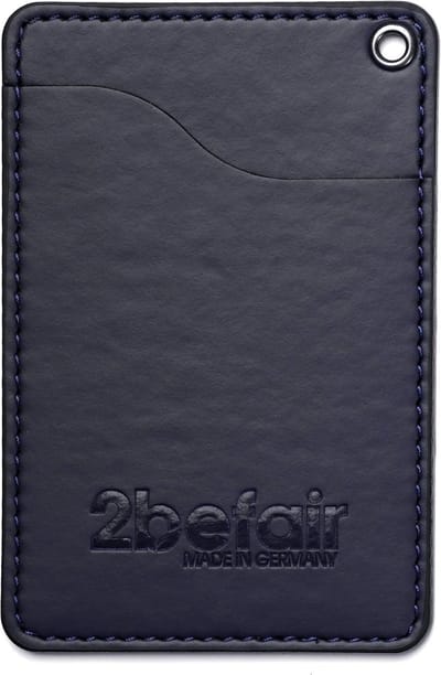 2BeFair Tesla Key Card Wallet - donkerblauw appelleer - gemaakt in Duitsland