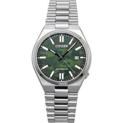 CITIZEN TSUYOSA serie 50 meter waterdicht Automatisch Stalen Band 40mm herenhorloge groen wijzerplaat NJ0159-86X blauw