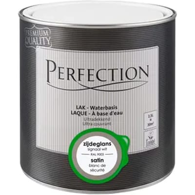 Perfection Houtlak Ultradekkend - Zijdeglans - Signaal Wit Ral 9003 - 2,5l