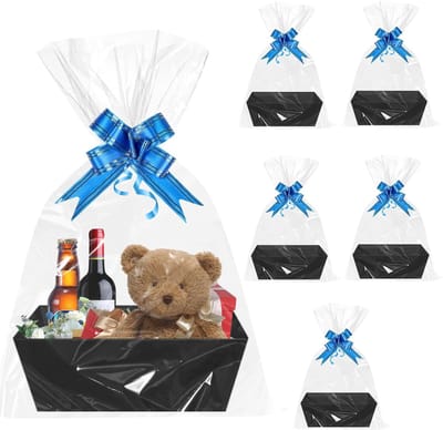 Dailygoods- Geschenkmand Robuust en Duurzaam - 6 Stuks - Kartonnen Mand - Gepersonaliseerde Geschenken - Perfect voor Verjaardagen - Hoogwaardig Kraftpapier - Presentmand