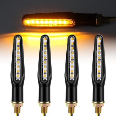 Set van 4 Universele LED Knipperlichten voor Motorfiets - Sequentiële Waterstroom - E24 Gecertificeerd
