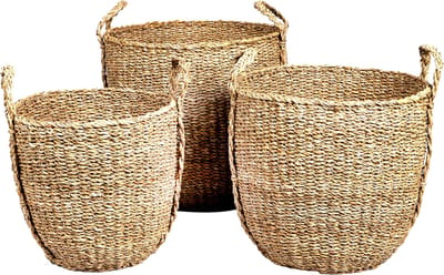 SET VAN 3 RONDE ZEEWIERMANDEN H30CM/H35CM/H40CM