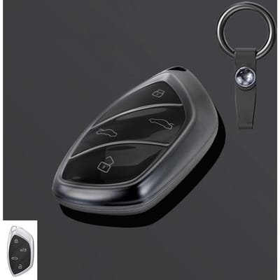 TPU Auto Afstandsbediening Sleutelhoes Cover Shell Sleutelhanger Voor Roewe Rx5 I6 I5 Rx3 Rx8 Erx5 Mg Zs Ev Mg6 Ezs Hs Ehs Marvel X Marvel R black