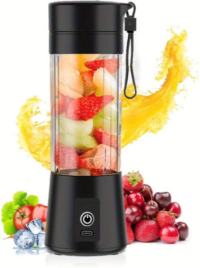 Livano Portable Blender - Shakebeker Met Mixer - Draadloze Blender - Elektrische Shakebeker - Blender To Go - Draagbare Blender - Zwart