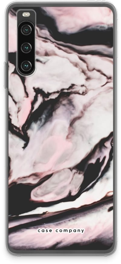 Case Company® - Hoesje geschikt voor Sony Xperia 10 IV hoesje - Roze stroom - Soft Cover Telefoonhoesje - Bescherming aan alle Kanten en Schermrand