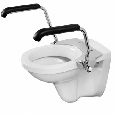 Jadacare- Toiletbeugel set /Toiletsteun Set - met opklapbare armsteunen - RVS