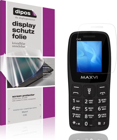 dipos – 4x Beschermfolie geschikt voor Maxvi C45 | Krasbestendige & heldere Screenprotector Ultra-Thin