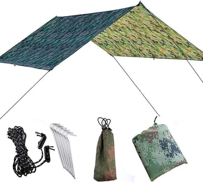 Draagbare Hangmat - Kampeer Tent - Buiten Ontspannen - Waterdicht Ontwerp - 300 x 300 cm - Multicolor