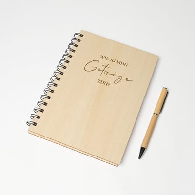 Notitieboek A5 - Luxe balpen - Getuige - Getuige vragen - Wil je mijn getuige zijn - Getuigen vragen huwelijk