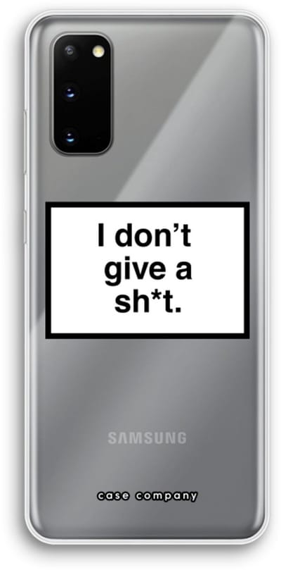 Case Company® - Hoesje geschikt voor Samsung Galaxy S20 hoesje - Don't give a shit - Soft Cover Telefoonhoesje - Bescherming aan alle Kanten en Schermrand