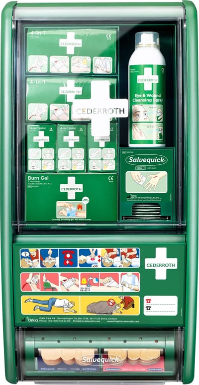 Cederroth First Aid Station - Eerste Hulp Wandbox Pro: Complete EHBO-oplossing voor Veilige Werkomgevingen