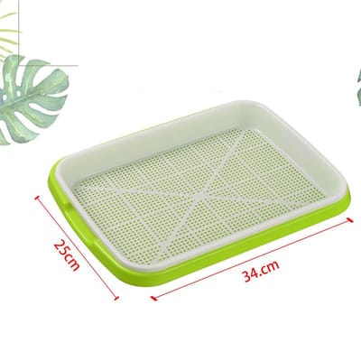 1 stuks Huis Tuin Balkon Huisdier Gras Hydroponische Bak, Draagbare Bodemloze Kweekbak, Huishoudelijke Bonenspruit Zaaibak white