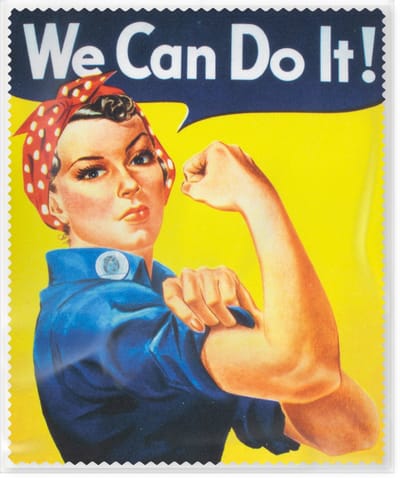 Brillendoekje Microfiber – We Can Do It War Memorial 15x18 cm – museumwebshop.com