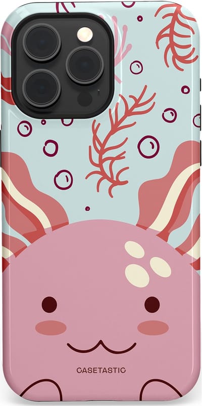 Casetastic Hoesje Geschikt voor Apple iPhone 15 Pro Max Magsafe - Stijlvolle Beschermende Duo-layer Case - Axolotl knuffels