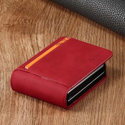 Flip Lederen Hoes voor Samsung Galaxy Z Flip 6 5 4 3Flip6 Flip5 Flip4 Flip3 Kaarthouder Portemonnee Magnetische Telefoonhoes Galaxy Z Flip5