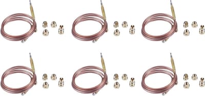 Thermokoppel Kit - Gasfornuis Onderdeel - Oven Reparatie - Universele Fitting - 900mm Lengte - Goud