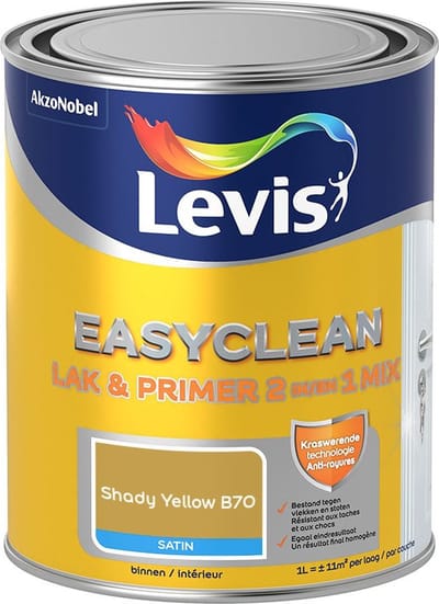 Levis - Easyclean Lak & Primer 2-In-1 Mix - Shady Yellow B70 - Mengverf - 1 L