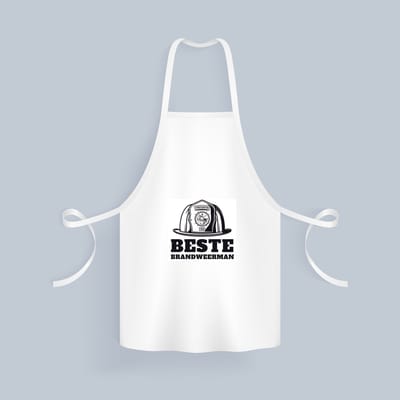 Akyol - beste brandweerman Keukenschort - Beste brandweerman - collega - cadeau - 82 bij 71 cm