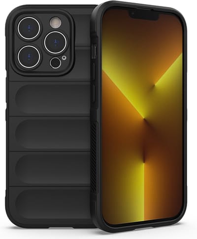 MobyDefend Hoesje - Geschikt voor iPhone 14 Pro - TPU Gripcase - Zwart