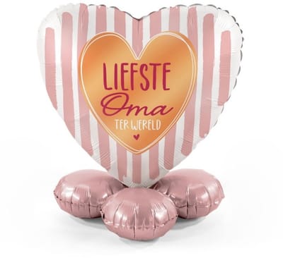 Liefste Oma - Ballonnen set met standaard - Everloon