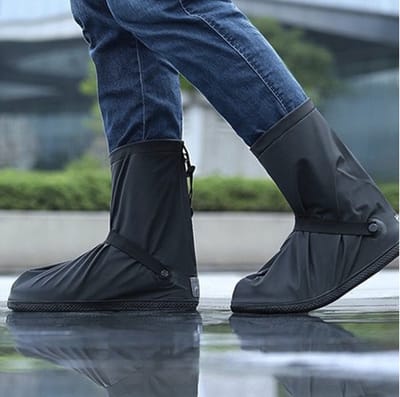 ATTREZZO® Regenschoenen overtrek – duurzaam - Hoog model – waterdicht en anti slip – Zwart - maat 36-37