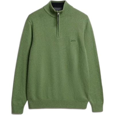Heren trui van gemengde wol met opstaande kraag Superdry