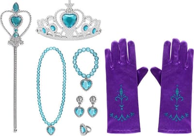 Het Betere Merk - Prinsessenjurk meisje - Prinsessen speelgoed meisje - Speelgoed Meisje 3 jaar Speelgoed - Kroon - Tiara - Prinsessen Verkleedkleding - Paars - Accessoires
