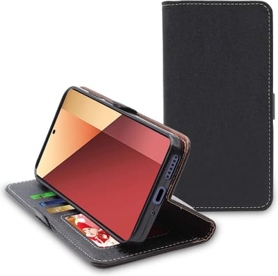ebestStar - Hoes geschikt voor Xiaomi Redmi Note 13 Pro 4G, Wallet Etui, Book case hoesje, Zwart