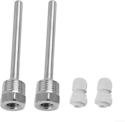 Temperatuursensor Roestvrij Staal Thermowell G1/2 Draad voor Onderdompeling - 2 Stuks
