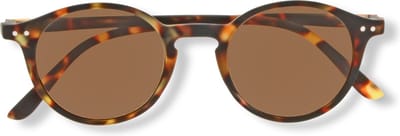 Noci Eyewear YBD214 zonneleesbril +1.00 mat tortoise - rond - verend scharnier