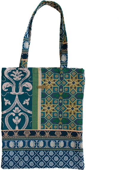 NIN-NIT - Royal King Tote Bag - Paleis Het Loo - Handtas - Schoudertas - Boodschappentas - Blauw - Groen - Goud - Geel - Beige - Wit - Multicolor
