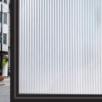 Raamfolie Ondoorzichtig - Decoratief Glas - Privacy Creëren - Zonder Lijm - 445 x 200 cm - Rietglas Patroon