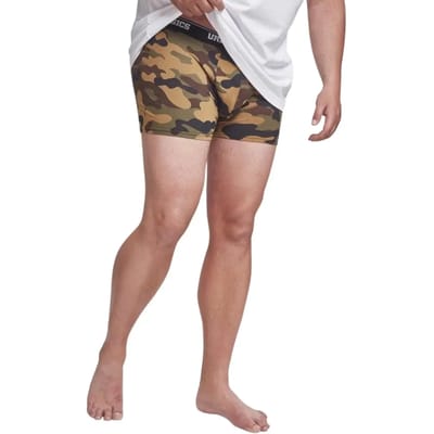 Urban Classics - 2-Pack Camo Boxershorts set - S - Bruin/Groen