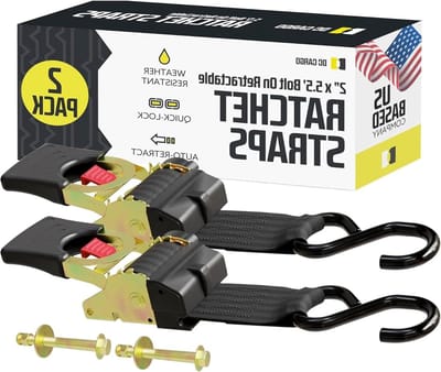 Zelfoprolbare spanbanden - Ratelbanden met haak - Lading vastzetten - Automatisch oprollend mechanisme - 5 cm x 17 m - Verzinkt