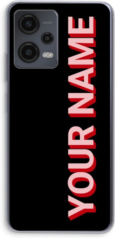 Gepersonaliseerd - Case Company® - Hoesje geschikt voor Xiaomi Redmi Note 12 hoesje - Namecase - Soft Cover Telefoonhoesje - Bescherming aan alle Kanten en Schermrand