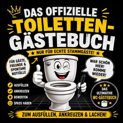 Toilet Gastenboek - WC Boek - Gasten Vermaken - Lustige Beoordelingen - 21.59 x 21.59 cm - Niet gespecificeerd