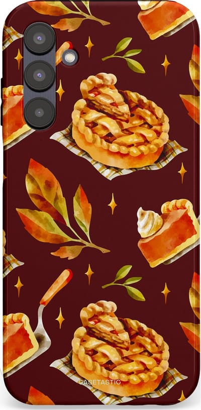 Casetastic Hoesje Geschikt voor Samsung A25 - Stijlvolle Beschermende Duo-layer Case - Karamel Appel Ontwerp