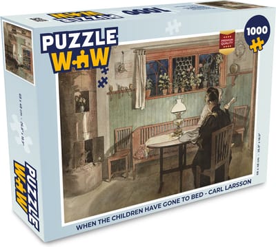 Puzzel When the children have gone to bed - Carl Larsson - Legpuzzel - Puzzel 1000 stukjes volwassenen
