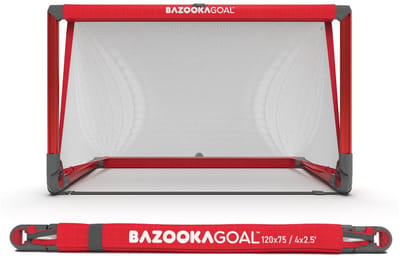 BazookaGoal Aluminium Voetbaldoel - 120 x 75 cm - rood/wit