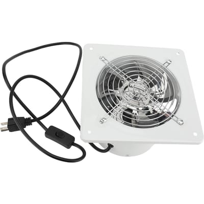 Ventilateur d'extraction avec interrupteur en fer 60 Hz 7 pales silencieux pour fenêtre et maison 6 Inch blanc