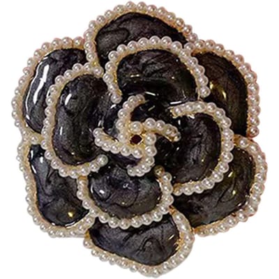 Bloem Broche Elegante Decoratieve Accessoire Decor Ornament voor Jas Pak Cover-up Zwart zwart
