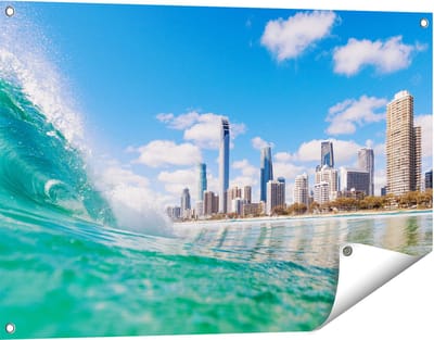 Gards Tuinposter Golf aan de Gold Coast - 90x60 cm - Tuindoek - Tuindecoratie - Wanddecoratie buiten - Tuinschilderij