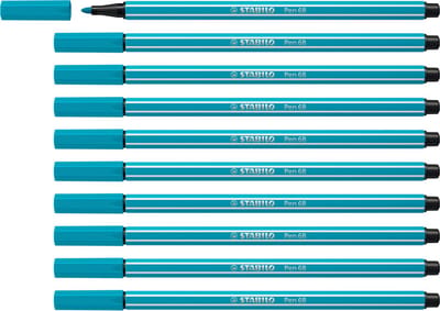 STABILO Pen 68 - Premium Viltstift - Lichtblauw - Doos 10 stuks