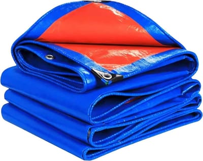 Waterdicht Zeil - Beschermhoes - Buiten Beschermen - Scheurbestendig PE - 1.2x3.4m - Blauw Oranje