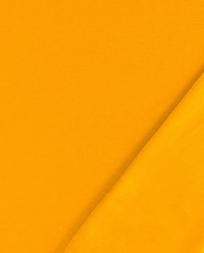Alpen Fleece Stof Uni per Meter – Oker Geel – Warm & Zacht – Met Fleece Binnenkant – Voor Hoodies, Joggingbroeken & Loungewear