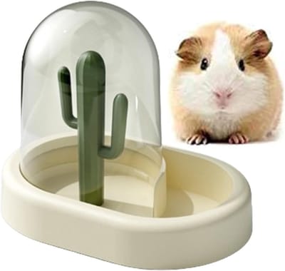 Automatische Voederdispenser voor Hamsters, Cavia's, Chinchilla's en Kleine Dieren - Geel, Gemakkelijk te Gebruiken, Voedselbesparend, Duurzaam