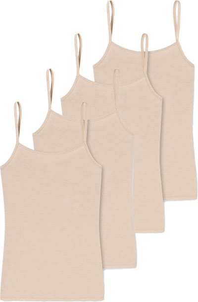 Schiesser Dames spaghettitopje 4 pack Modal Essentials