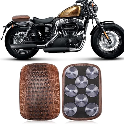 Motorfiets Passagiersstoel Set met 8 Zuignappen - Achterzitting Kussen voor Cruiser, Chopper en Diverse Modellen