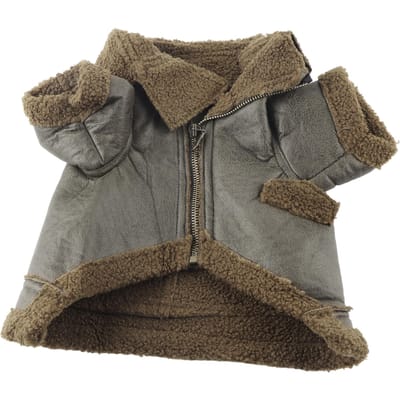Hondenleren Jas Huisdier Winterleren Jas voor Kleine Middelgrote Grote Honden en KattenXL XL black