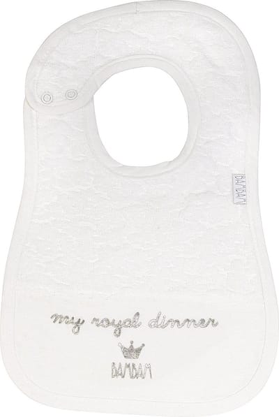 BAMBAM Slab "my royal dinner" - Wit - Baby cadeau